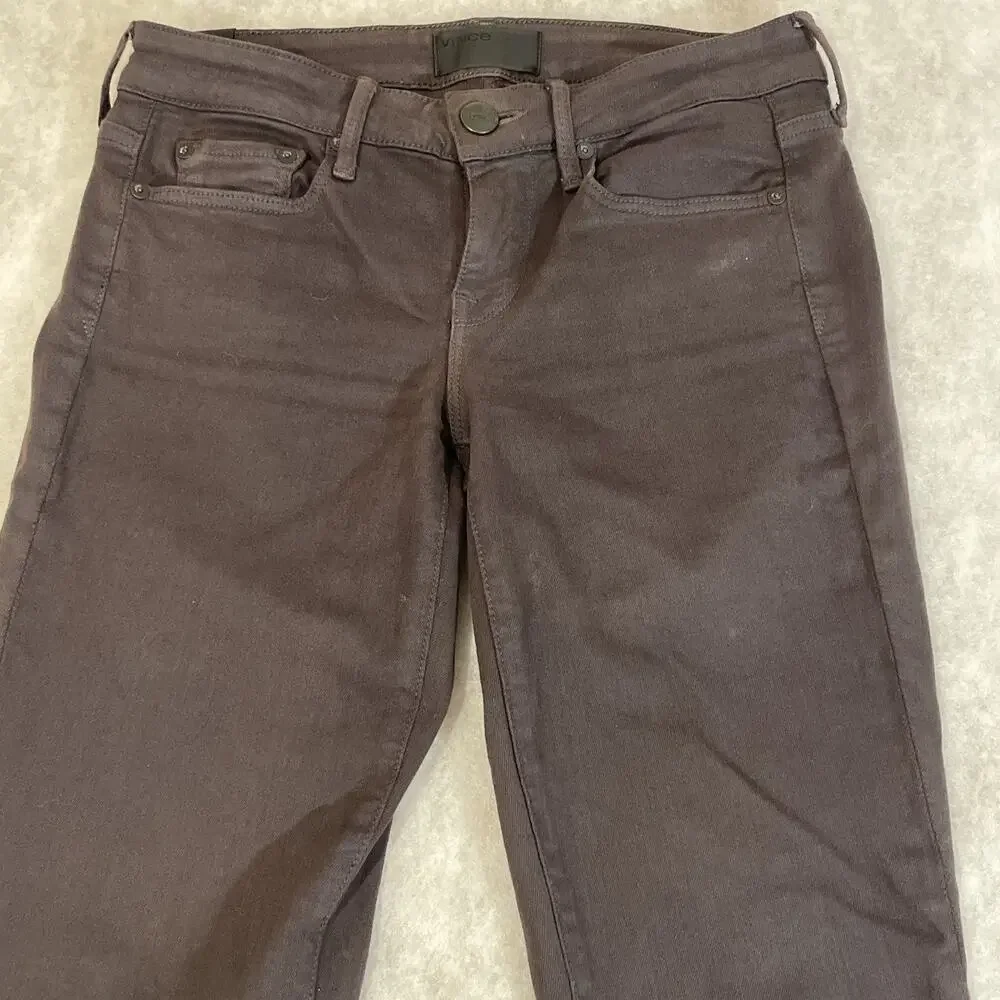 Vince Riley Skinny Legging Jeans 25 Dark Pewter Gray